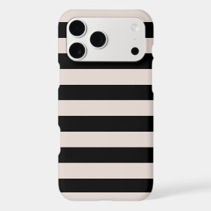 Aesthetic Black Beige Stripes Minimalist Pattern 