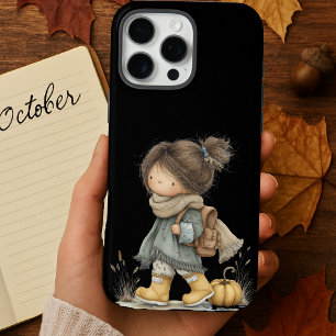 Aesthetic Black Cozy Boho Autumn Little Girl Case