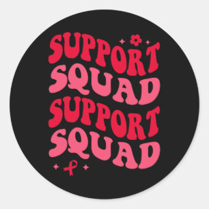 Aesthetic Blood Cancer Awareness Support Squad Mat Classic Round Sticker