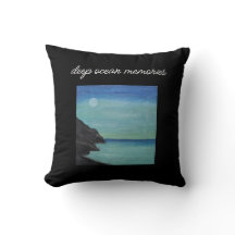 aesthetic blue and black pillow.