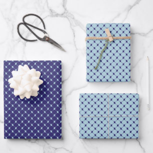 Aesthetic Blue Kuffiyeh Kufiya Keffiyeh Palestine Wrapping Paper Sheet