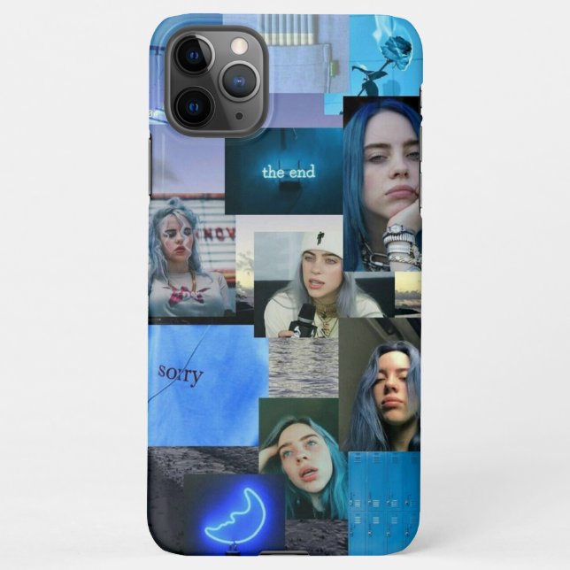 Aesthetic blue Phone Case (Back)