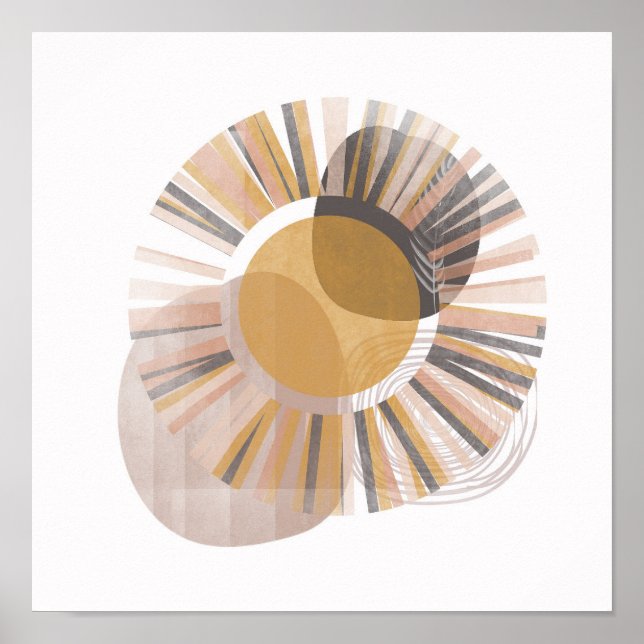 Aesthetic Bohemian Watercolor painting,  Poster (Front)