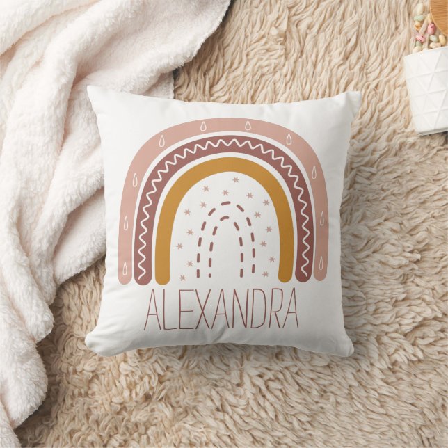 Aesthetic Boho Bohemian Rainbow Name Cushion (Blanket)