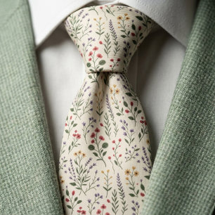 Aesthetic Boho Cottagecore Pattern Tie