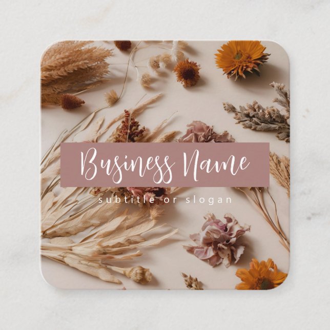 Aesthetic | Boho | Dried Floral | Business Card (Front)