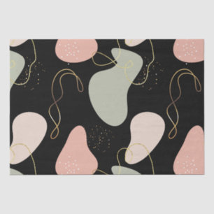 Aesthetic Boho Geometric Organic Shapes Pattern Tissue Paper