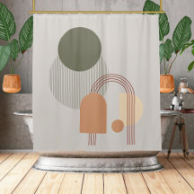 Aesthetic Boho shower curtain
