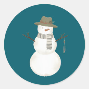 "Aesthetic Boho Snowman Sticker