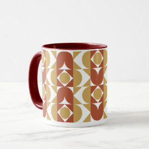 aesthetic boho style colourful geometric pattern mug