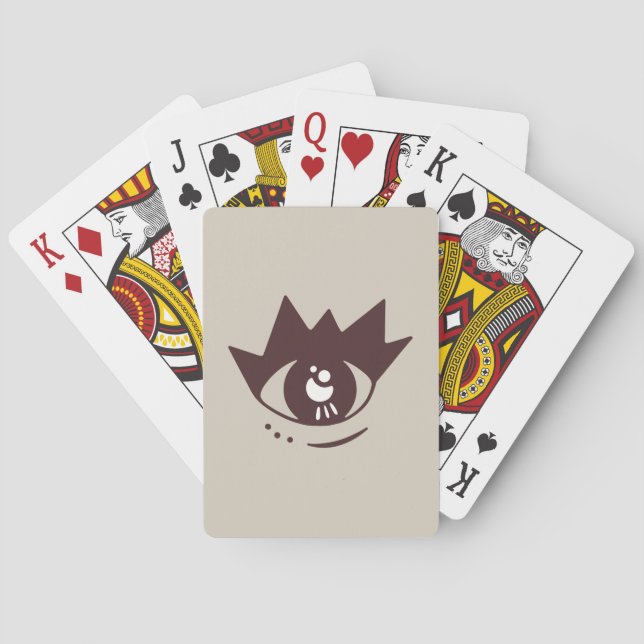 Aesthetic Brown Eye Classic Playing Cards (Back)