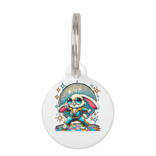 Aesthetic Bunny Disco Pet Tag