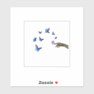 Aesthetic Butterfly Hand Freedom Surreal Sticker
