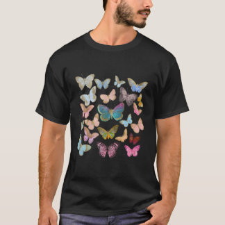 Aesthetic Butterfly Lover Collage Chart Vintage In T-Shirt