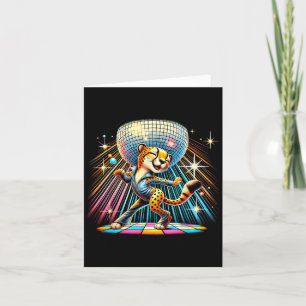 Aesthetic Cheetah Disco Dancer Spooky Dance Kids H Card
