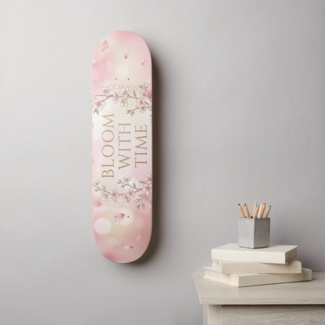 Aesthetic Cherry Blossom Skateboard - (Wall Art)