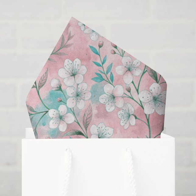 Aesthetic cherry blossoms tissue paper (Gift Bag)