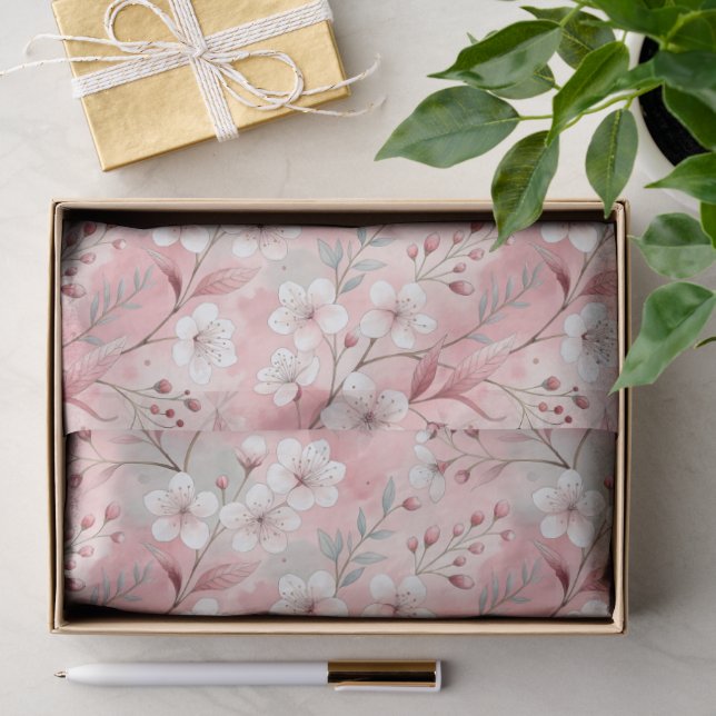 Aesthetic cherry blossoms tissue paper (Gift)