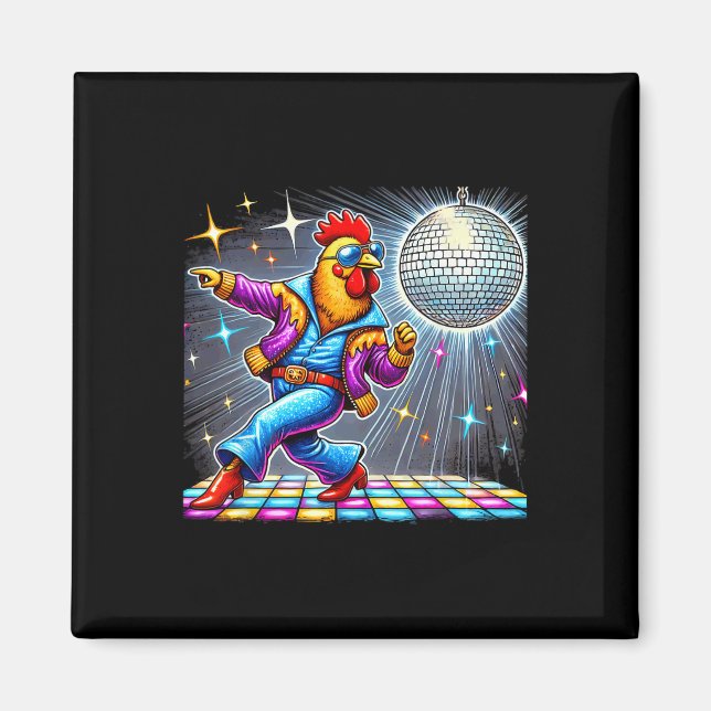 Aesthetic Chicken Dancing Disco  Magnet (Front)