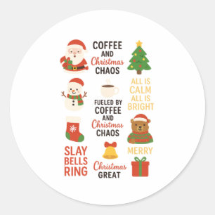 Aesthetic Christmas Holiday Special  Classic Round Sticker