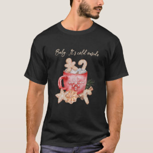 Aesthetic Christmas Hot Cocoa Gingerbread Candy Ma T-Shirt