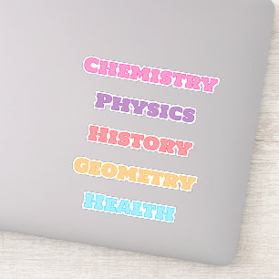 Aesthetic Class Name School Subject
