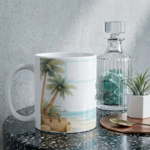 Aesthetic Coastal Calm Modern Soft Beach Resort Coffee Mug