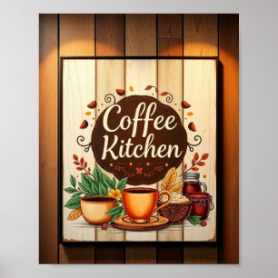 Aesthetic Coffee Kitchen Minimalist Wall Art