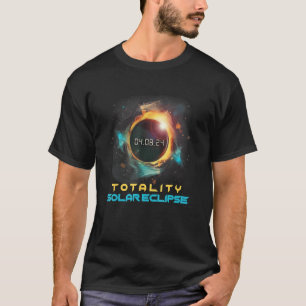 Aesthetic Colourful Total Solar Eclipse 2024 Total T-Shirt