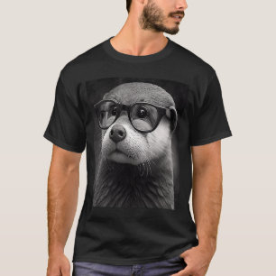 Aesthetic Cool Otter Head Cool Otter With Sunglass T-Shirt