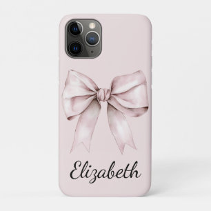 Aesthetic coquette pink bow Personalised Name  iPhone 11 Pro Case