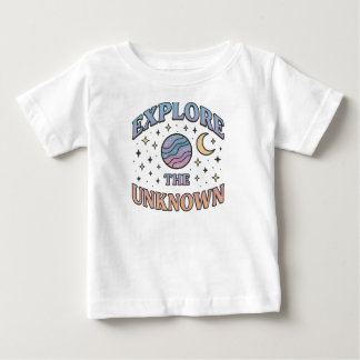 Aesthetic Cosmic Typography Design Baby T-Shirt