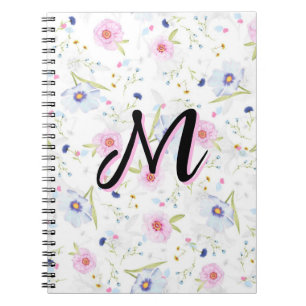 Aesthetic Cottage core Floral Hardcover Spiral Notebook