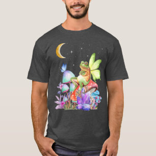 Aesthetic Cottagecore Frog Mushroom Moon Fairycore T-Shirt