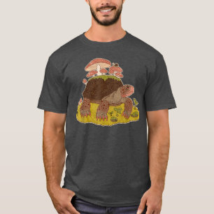 Aesthetic Cottagecore Mushroom Turtle & Snail  T-Shirt