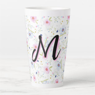 Aesthetic Cottagecore Wildflower Floral Elegant Latte Mug