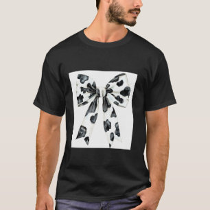 Aesthetic Cow Print Bow Cow Print black and white T-Shirt