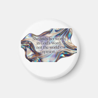 Aesthetic Cute; Worth In Gods Word Christian Gift Magnet