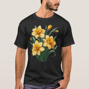 Aesthetic Daffodils Flowers Spring Garden T-Shirt