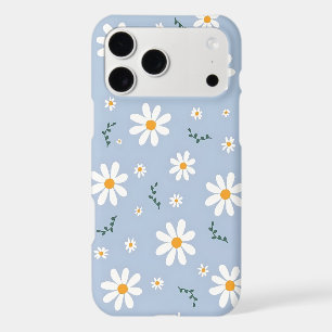 Aesthetic Daisy Floral Pattern Baby Blue Trendy