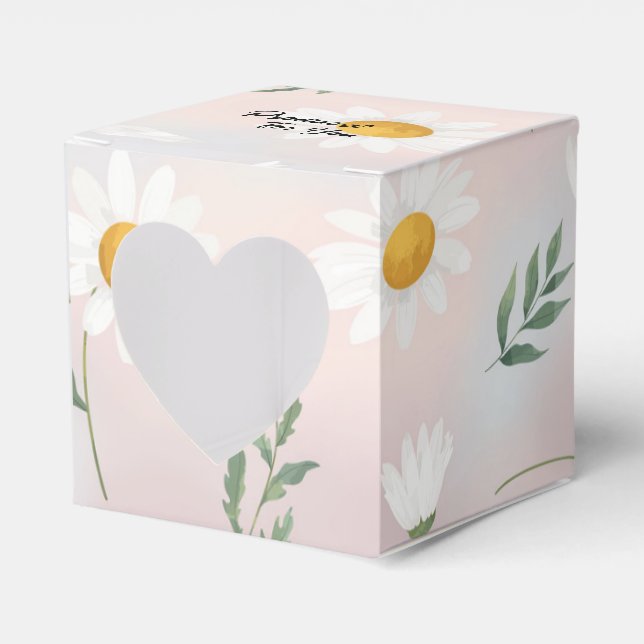 Aesthetic Daisy Flowers Pattern Favour Box (Front Side)