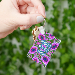 Aesthetic Daisy Pattern Key Ring