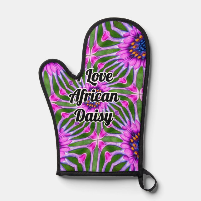 Aesthetic Daisy Pattern Oven Mitt (Front)