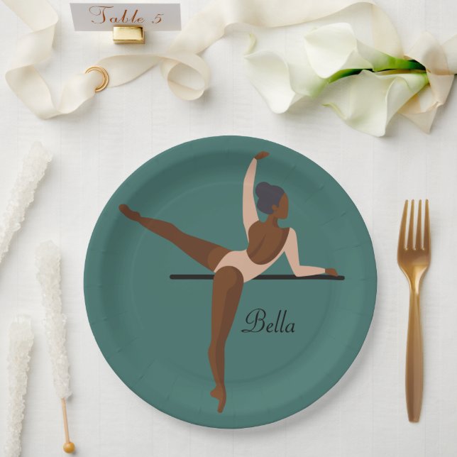 Aesthetic Dancing Ballerina  Paper Plate (Wedding)