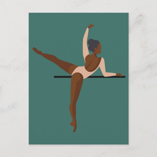 Aesthetic Dancing Ballerina  Postcard (Front)