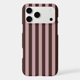 Aesthetic Dark Brown Dusty Rose Stripes Pattern