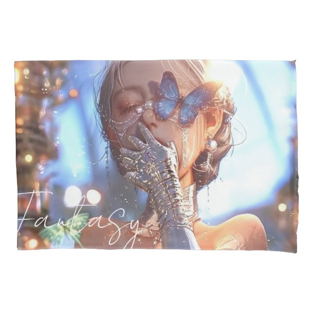 Aesthetic / Dark Fantasy Girl Pillowcase (Front)