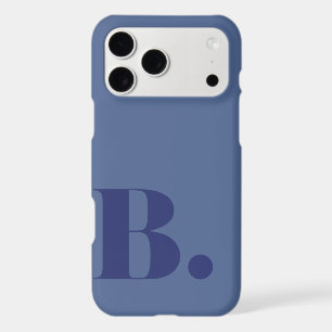 Aesthetic Denim Blue Minimalist Initial Letter B