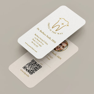 Aesthetic Dentist Dental Clinic Visit White Sand Business Card