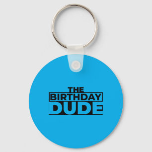 Aesthetic Design Birthday Dude Graphic Novelty Key Ring